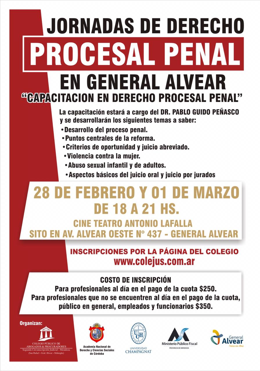 Capacitación sobre Derecho Procesal Penal | Municipalidad de General Alvear