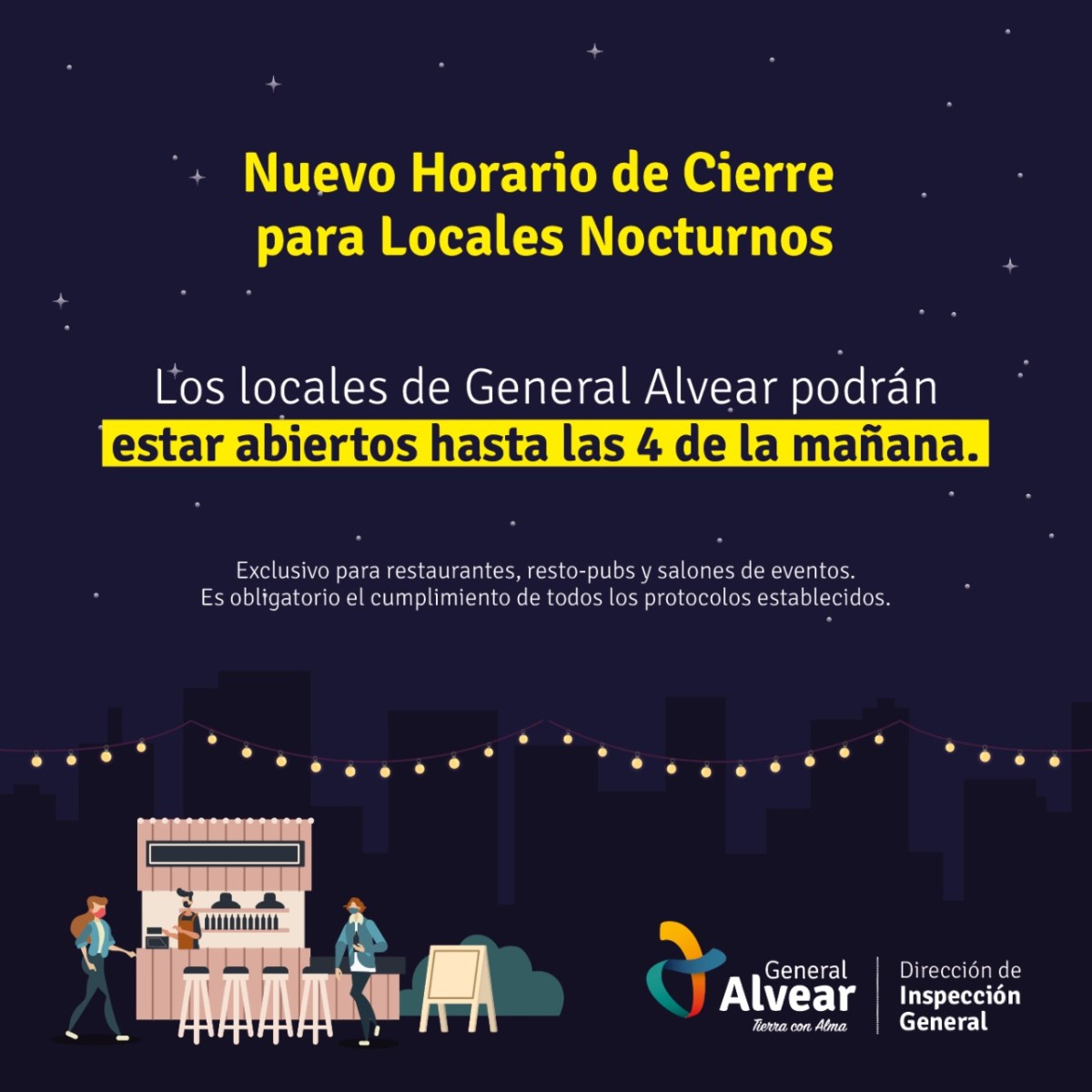 Nuevos Horarios Para Locales Nocturnos Municipalidad De General Alvear